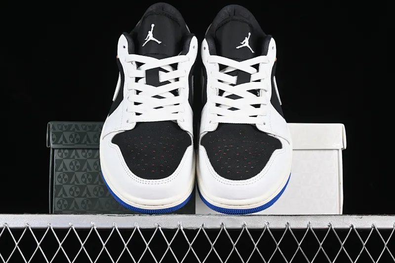 All categories Air Jordan Jordan series basketball shoes Air Jordan 1 Low G version pure original Air Jordan 1 Low "Quai 54" AJ1 Joe 1 white black blue low-top cultural casual sneakers HQ0764-001